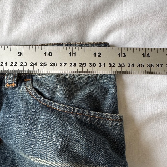 Miss Sixty Vintage Y2K Denim Asymmetric‎ Midi Jean Skirt Frayed Hem XS Festival - Picture 11 of 16